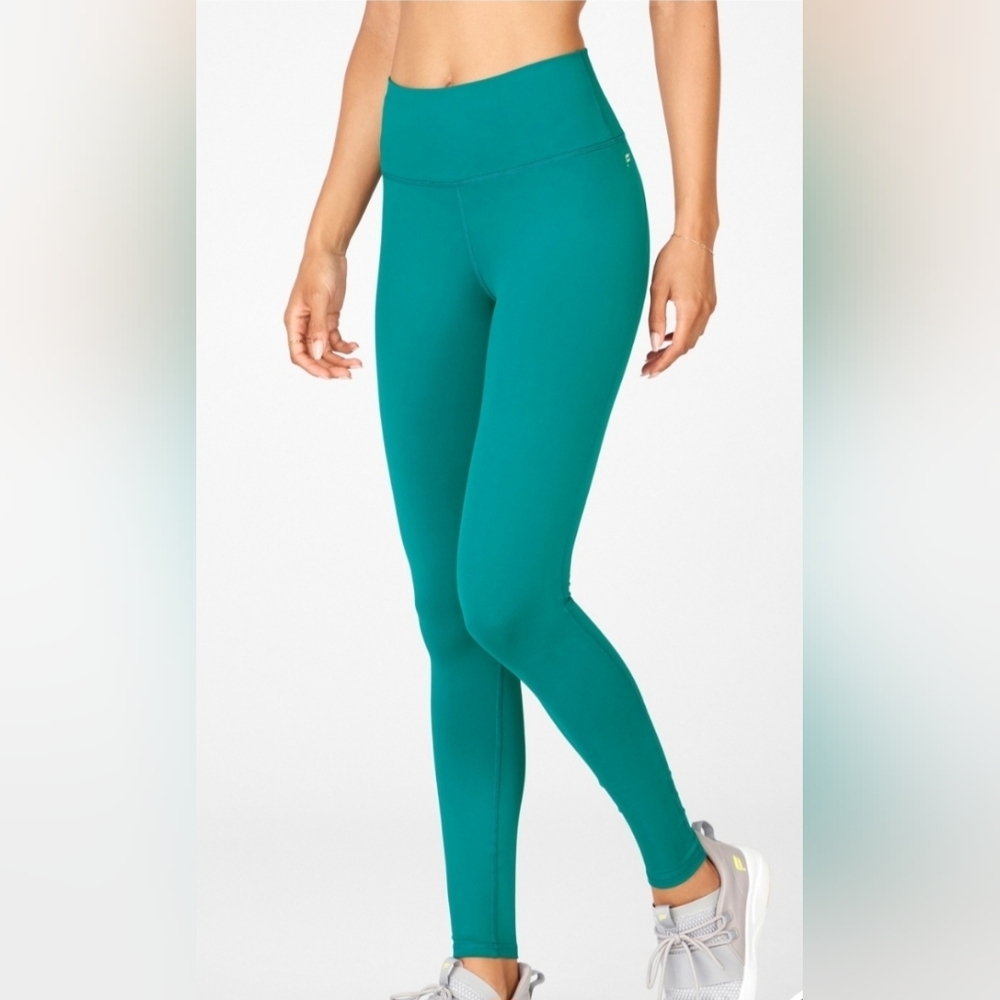 Fabletics Powerhold Leggings. Teal (No Pockets) Sz Small. Like New.